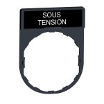 Harmony - porte-étiquette 30x40 + étiquette 'SOUS TENSION' 8x27 - blanc/noir – Image 9