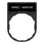 Harmony - porte-étiquette 30x40 + étiquette 'ARRET-MARCHE' 8x27 - blanc/noir