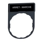 Harmony - porte-étiquette 30x40 + étiquette 'ARRET-MARCHE' 8x27 - blanc/noir – Image 9
