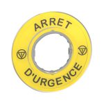 Harmony - étiquette circulaire jaune 3D - Ø60 - Arrêt Urgence – Image 6