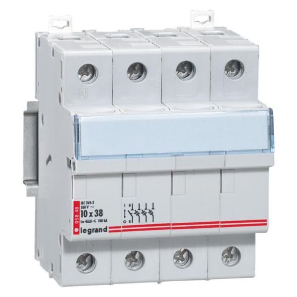 th_005848-LEGRAND-1000.jpg Coupe-circuit sectionneur tripolaire+neutre pour cartouche cylindrique industrielle typeaM ou gG 10x38mm - 500V~ – Image 1