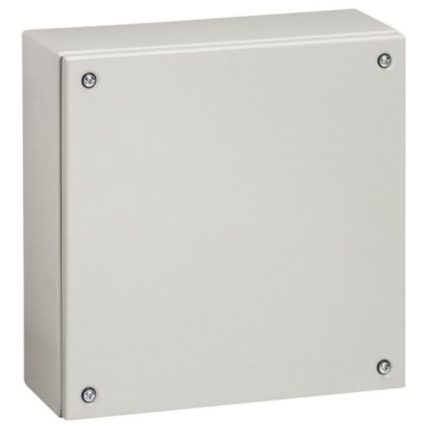 Boîtier industriel Atlantic métal carré IP66 IK10 - 200x200x120mm - RAL7035