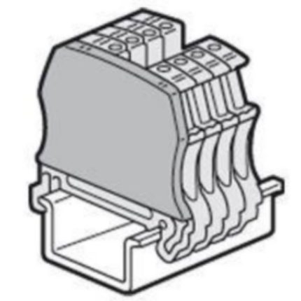Cloison terminale pour blocs de jonction à vis viking 3 avec 1 entrée 1 sortie pas de 5mm , 6mm , 8mm ou 10mm