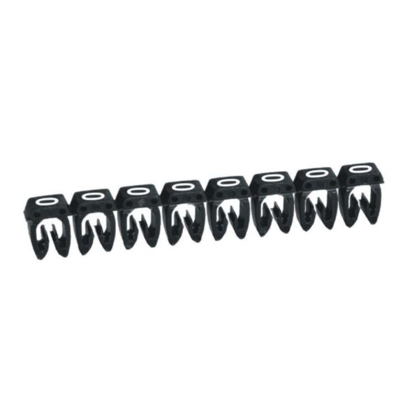 th_038210-LEGRAND-1000.jpg Repère CAB 3 pour filerie 0,5mm² à 1,5mm² et blocs de jonction avec chiffre 0 noir – Image 1