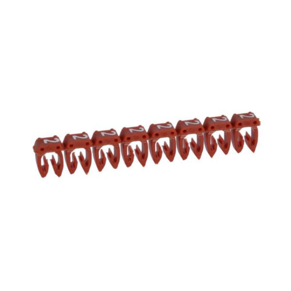 th_038212-LEGRAND-1000.jpg Repère CAB 3 pour filerie 0,5mm² à 1,5mm² et blocs de jonction avec chiffre 2 rouge – Image 1