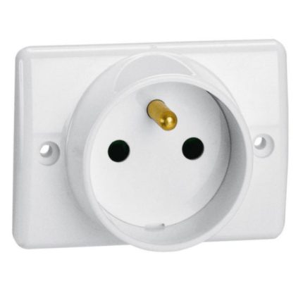 Prise à encastrer pour plinthe 2P+T 16A 250V~ blanc