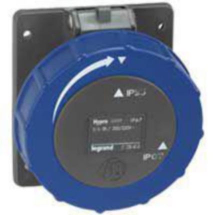 Prise à entraxes unifiés Hypra 2P+T IP66/67-55 - 200V~ à 250V~ - plastique