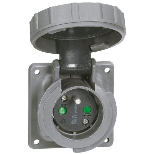 th_053911-LEGRAND-1000.jpg Prise de courant fixe 2P+T à brochage domestique Hypra IP66/67-55 - 250V~ - plastique – Image 1
