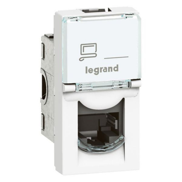 th_076561-LEGRAND-1000.jpg Prise RJ45 catégorie 6 UTP Mosaic 1 module - blanc – Image 1