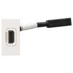 Prise HDMI Type-A version 2.0 préconnectorisée Mosaic 1 module - blanc – Image 2