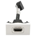 Prise HDMI Type-A version 2.0 préconnectorisée Mosaic 1 module - blanc – Image 4