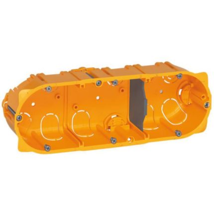 Boîte multiposte Batibox pour cloisons sèches 3 postes ou 6 à 8 modules - profondeur 40mm