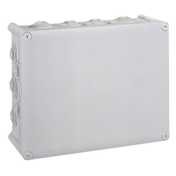 th_092082-LEGRAND-1000.jpg Boîte de dérivation rectangulaire Plexo dimensions 310x240x124mm - gris RAL7035 – Image 1