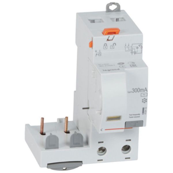 th_410413-LEGRAND-1000.jpg Bloc différentiel adaptable à vis DX³ pour disjoncteur 1 module par pôle - 2P 230V~ - 40A - typeAC 300mA – Image 1