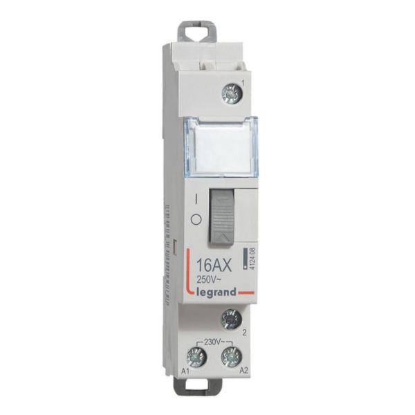 th_412408-LEGRAND-1000.jpg Télérupteur CX³ standard avec bornes à vis 1P 16A 250V~ contact 1F - tension commande 230V~ - 1 module – Image 1