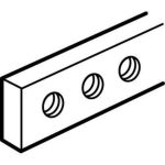 Barre cuivre à trous taraudés 12x4mm - 160A admissibles - longueur 990mm – Image 2