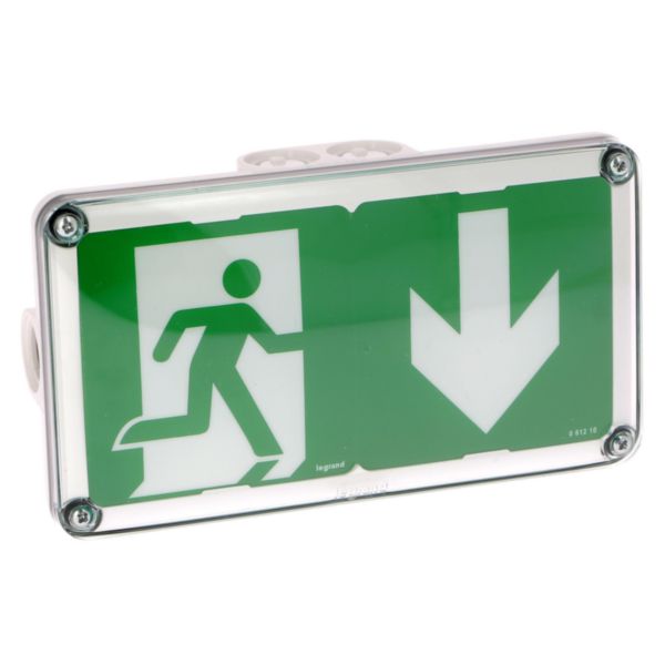 th_LG-062626A-WEB-R.jpg BAES d'évacuation saillie à LEDs 45lm 1h plastique IP66 IK10 SATI Adressable visibilité augmentée pour ERP et ERT – Image 1