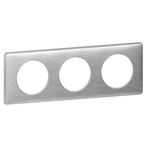 th_LG-068923-WEB-R.jpg Plaque Céliane Métal 3 postes - finition Aluminium – Image 1