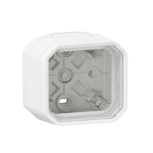th_LG-069689L-WEB-R.jpg Boîtier saillie étanche Plexo 1 poste avec 2 embouts à membrane et 1 entrée - blanc – Image 1