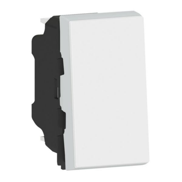 th_LG-077030L-WEB-R.jpg Poussoir ou poussoir inverseur Mosaic Easy-Led 6A 250V~ 1 module - blanc – Image 1