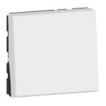 Poussoir ou poussoir inverseur Mosaic Easy-Led 6A 250V~ 2 modules - blanc