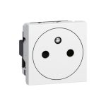 Prise de courant 2P+T Surface Mosaic 2 modules avec connexion par bornes automatiques - blanc