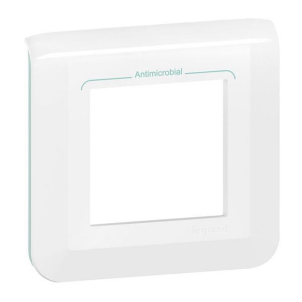 th_LG-078722L-WEB-R.jpg Plaque de finition Mosaic pour 2 modules blanc antimicrobien – Image 1