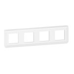 Plaque de finition horizontale Mosaic pour 4x2 modules blanc