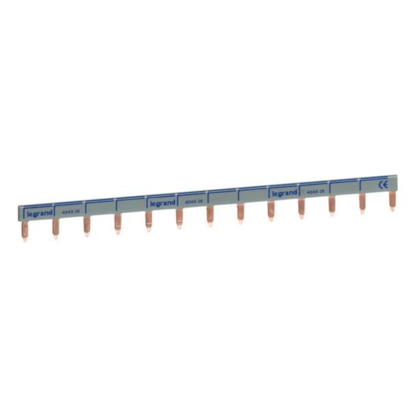 th_LG-404926-WEB-R.jpg Peigne d'alimentation universel Phase + Neutre HX³ horizontale 1P - longueur 13 modules – Image 1